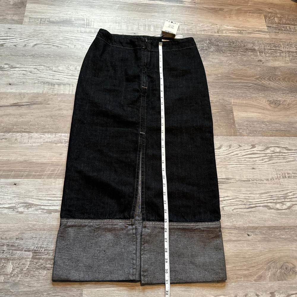 ZARA DENIM SKIRT WITH SLIT ZW COLLECTION - BRAND NEW WITH TAG - SIZE S